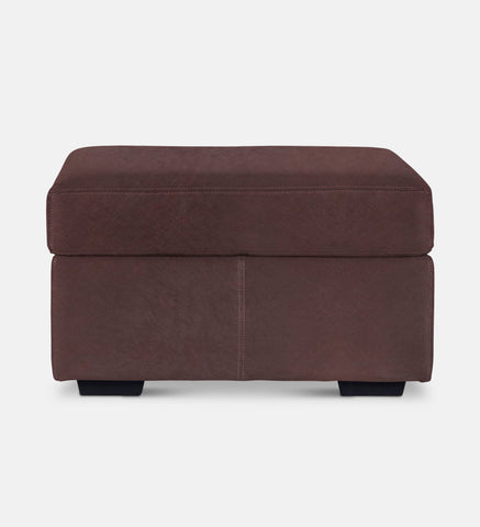 Lodge Leather Square Ottoman (89861)