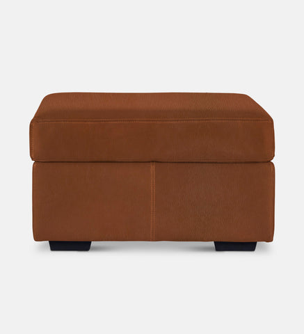 Lodge Leather Square Ottoman (89880)