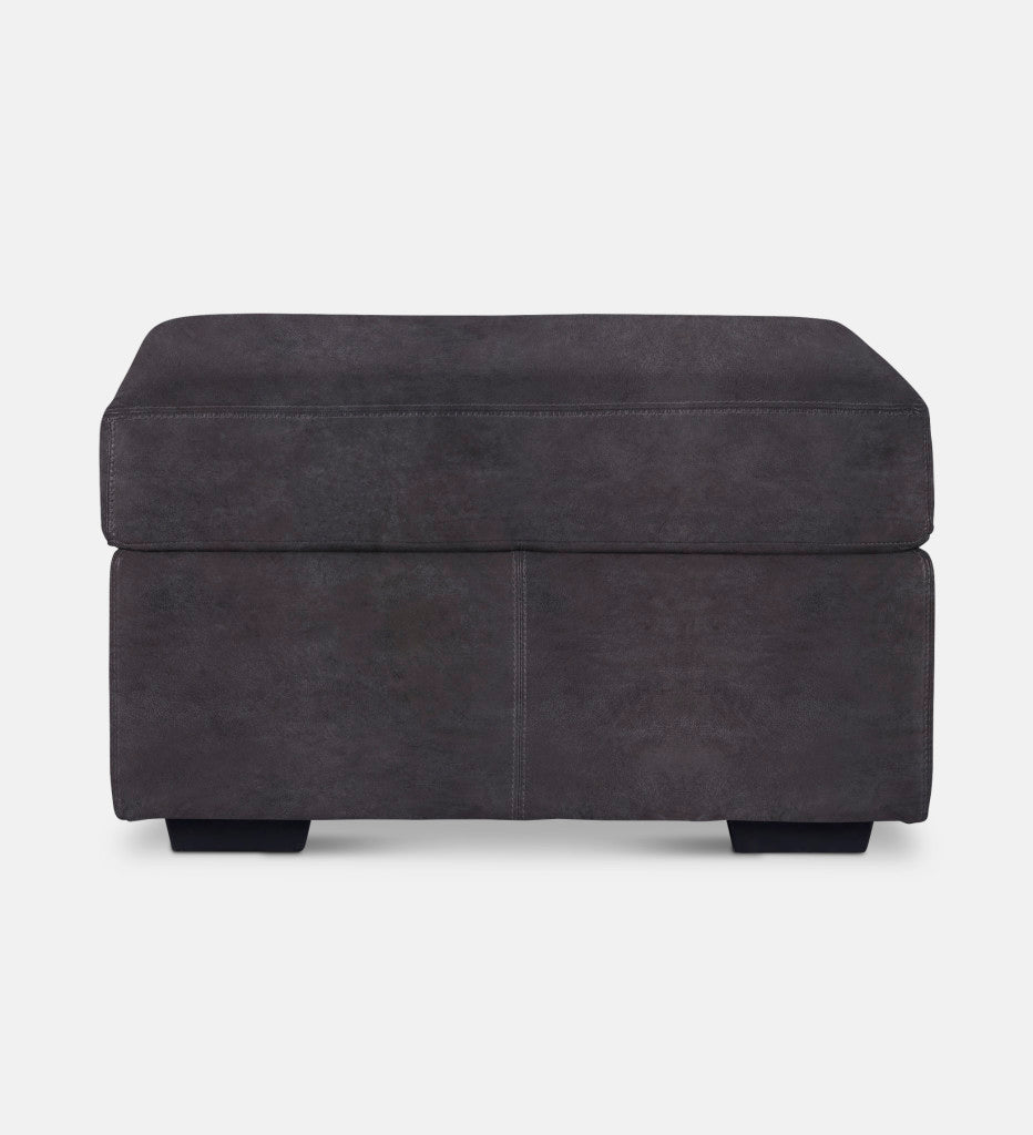 Lodge Leather Square Ottoman (89865)