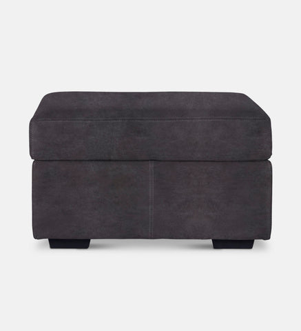 Lodge Leather Square Ottoman (89865)