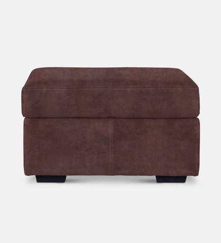 Lodge Leather Square Ottoman (89868)