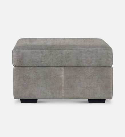 Lodge Leather Square Ottoman (89877)