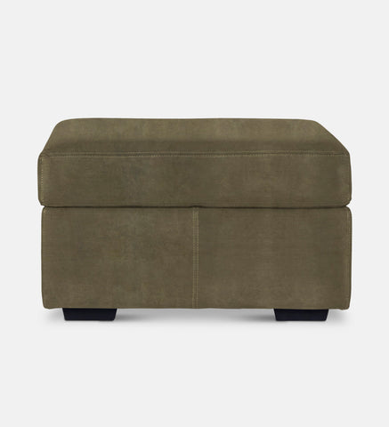 Lodge Leather Square Ottoman (89874)