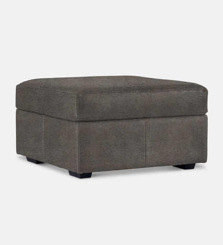 Lodge Leather Square Ottoman (89841)