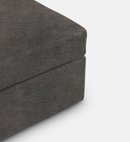 Lodge Leather Square Ottoman (89842)
