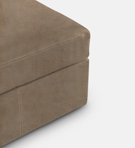 Lodge Leather Square Ottoman (89839)