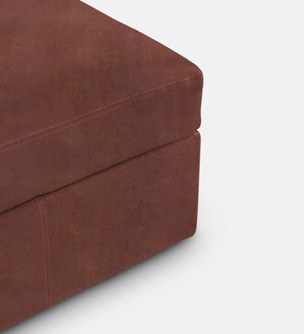 Lodge Leather Square Ottoman (89848)