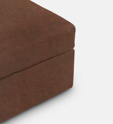 Lodge Leather Square Ottoman (89850)
