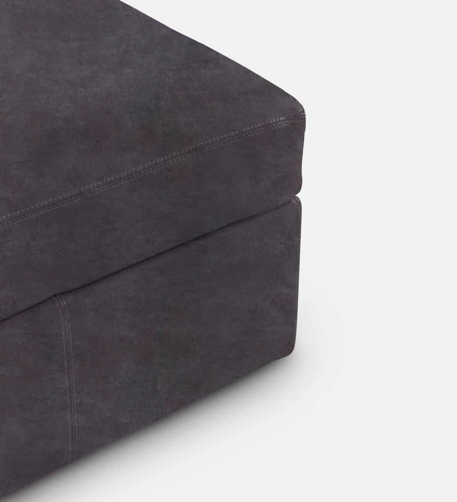 Lodge Leather Square Ottoman (89867)