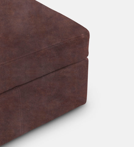 Lodge Leather Square Ottoman (89870)