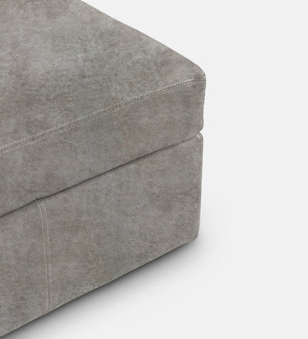 Lodge Leather Square Ottoman (89879)