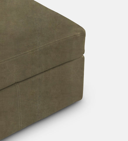 Lodge Leather Square Ottoman (89876)