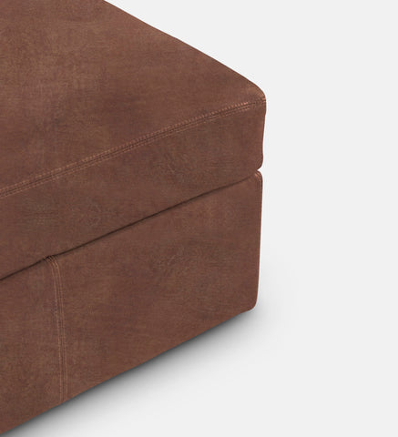 Lodge Leather Square Ottoman (89873)
