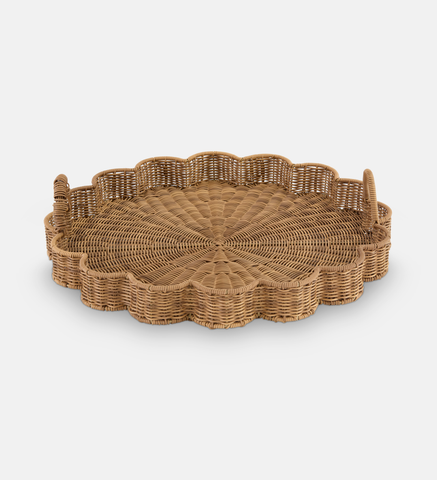 Mai Round Scalloped Tray (93654)