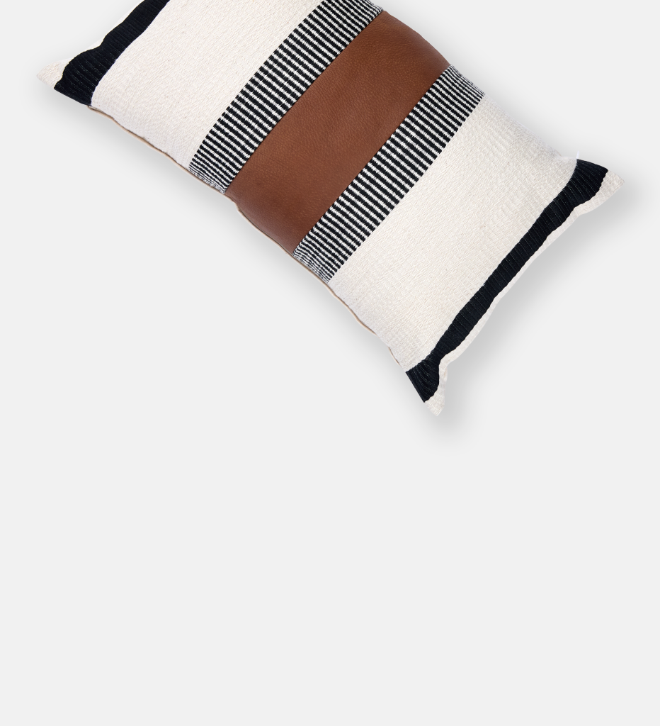 Nia Stripe Leather Inset Scatter (93584)