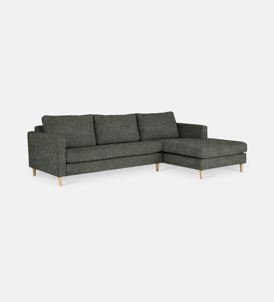 Sami Fully Upholstered Slouch Right Wooden Leg (68020)