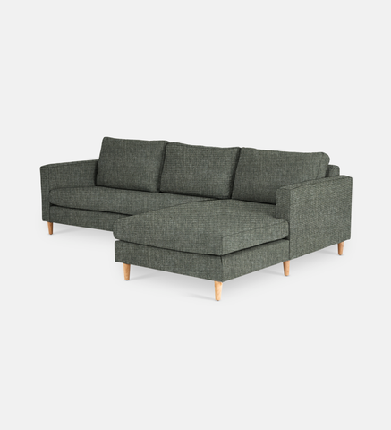 Sami Fully Upholstered Slouch Right Wooden Leg (68021)