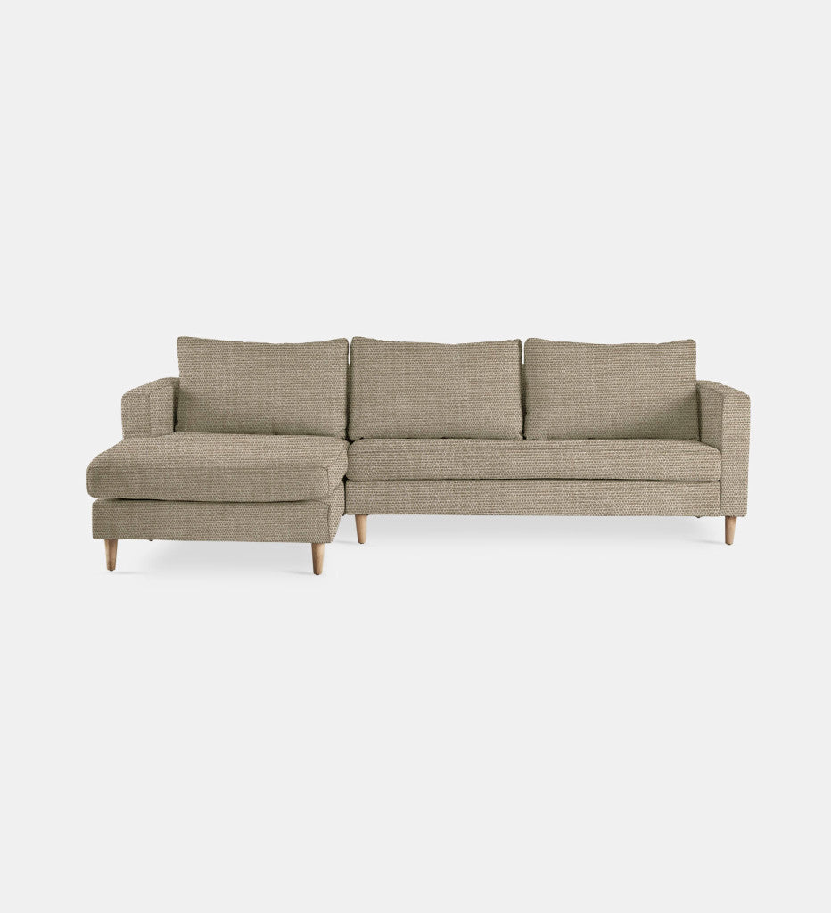 Sami Fully Upholstered Slouch Left Wooden Leg (69761)