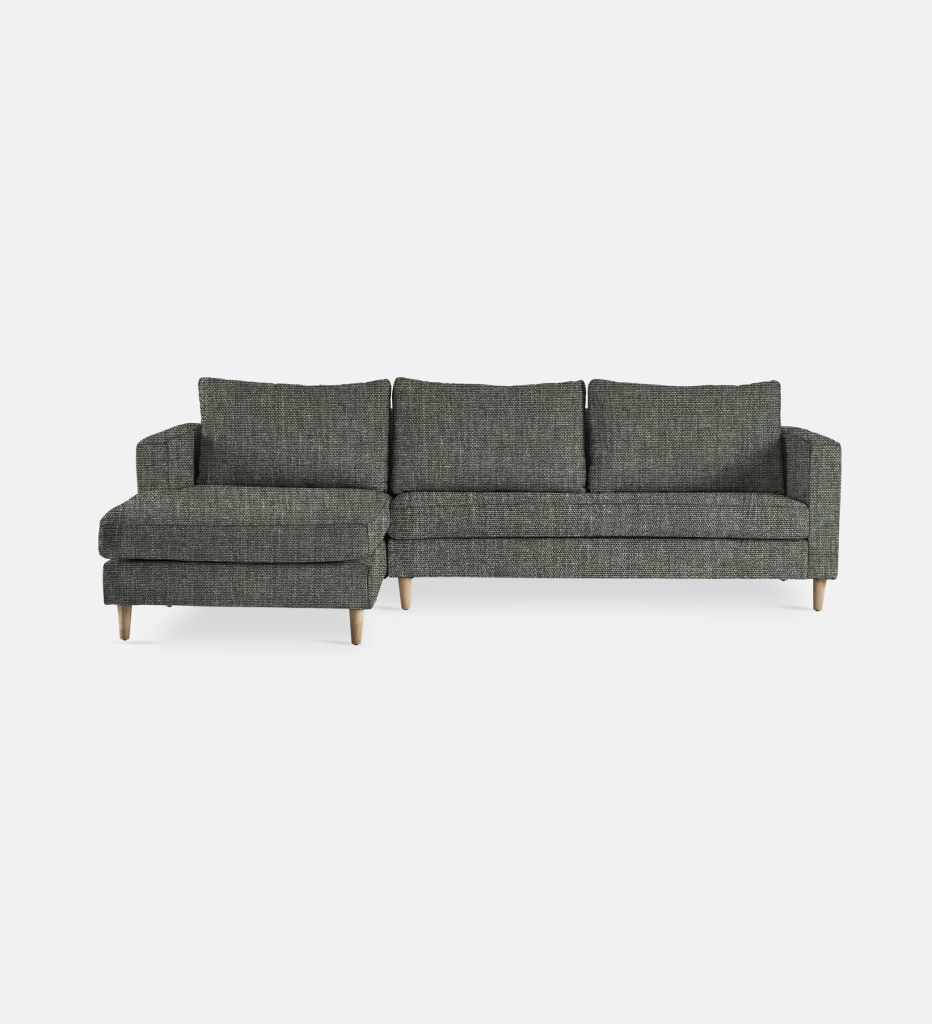 Sami Fully Upholstered Slouch Left Wooden Leg (68038)