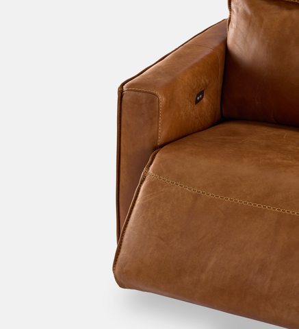Sutton Leather 2 Seater Recliner (96575)
