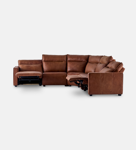 Sutton Leather Corner Recliner (92902)