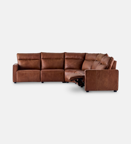 Sutton Leather Corner Recliner (92903)