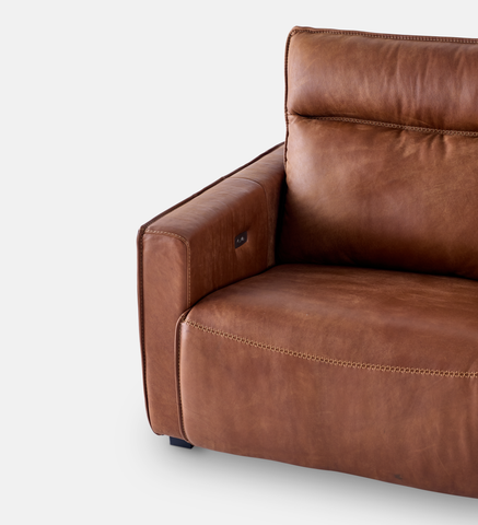 Sutton Leather Corner Recliner (92906)