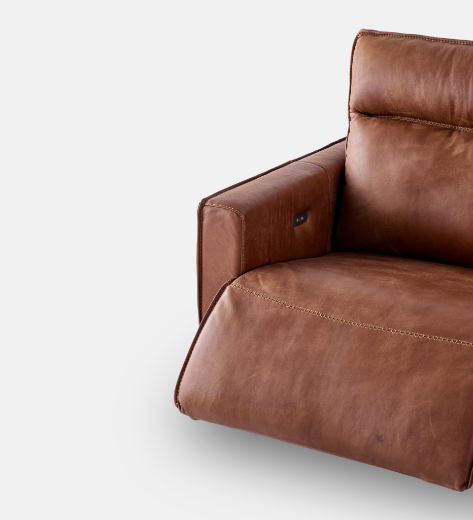 Sutton Leather Corner Recliner (92907)