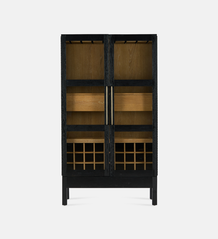 Tanner Drinks Cabinet Black (95024)