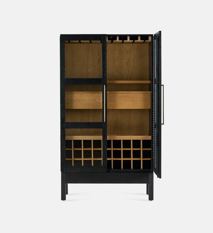 Tanner Drinks Cabinet Black (95025)