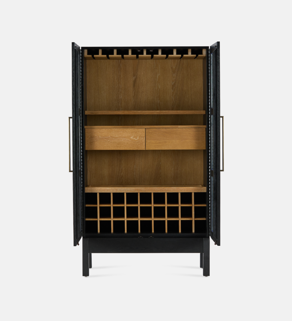 Tanner Drinks Cabinet Black (95026)