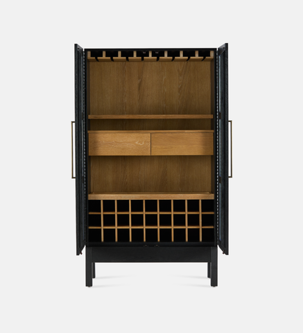 Tanner Drinks Cabinet Black (95026)