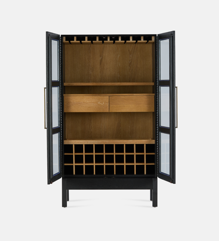 Tanner Drinks Cabinet Black (95027)